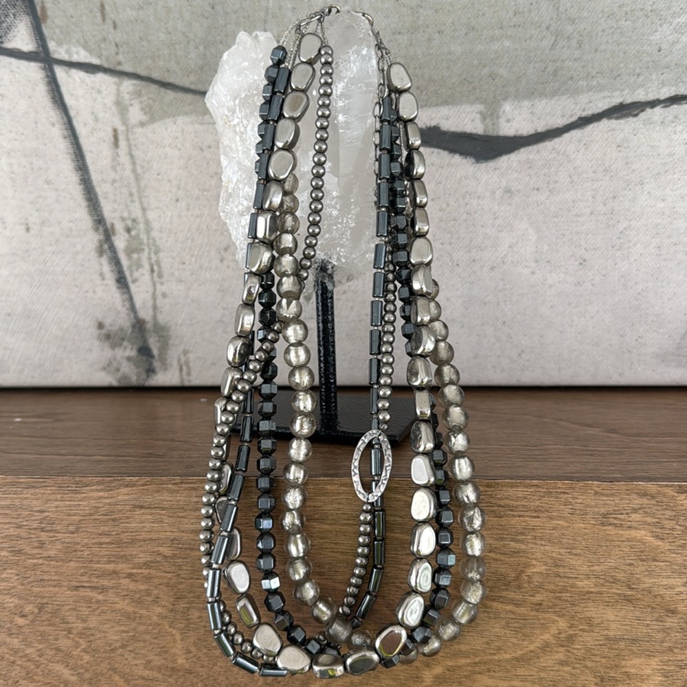 Silpada Hailstone Multi Material Strand Necklace